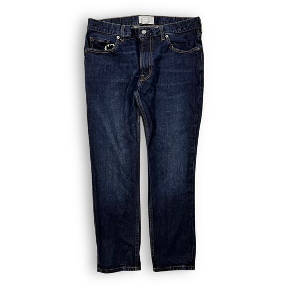 Everlane Womens 34x28 Slim Jeans Dark Wash Organic Denim Minimalist Clean Girl - Picture 11 of 12